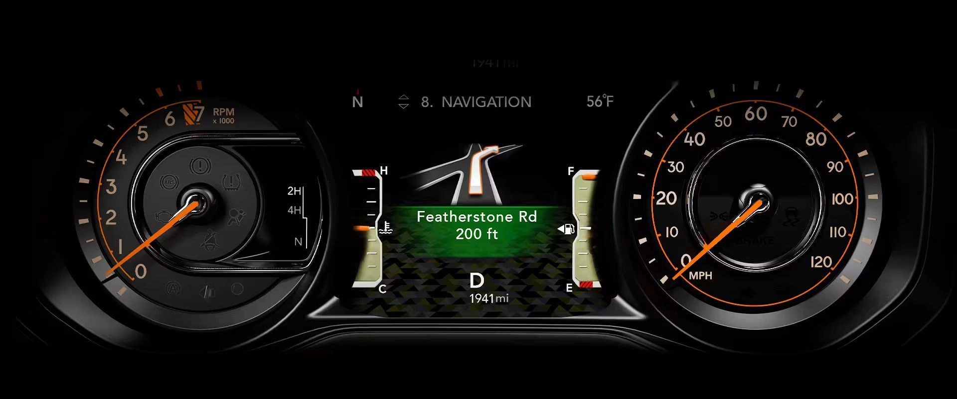 2024 JEEP® WRANGLER Digital Cluster Display
